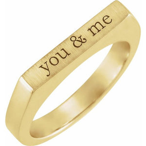 14K Gold Stackable Ring - Options Available
