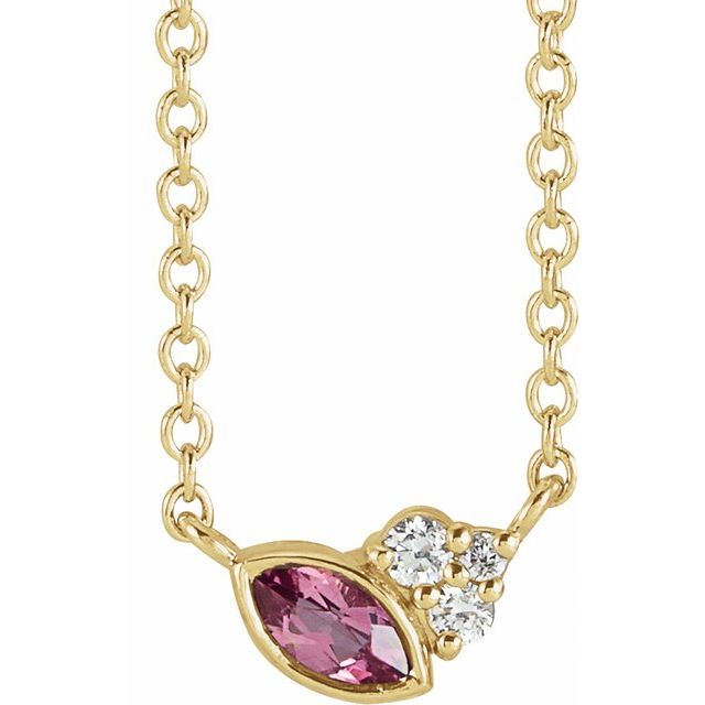 14K Gold Alexandrite and Diamond Necklace - Options Available