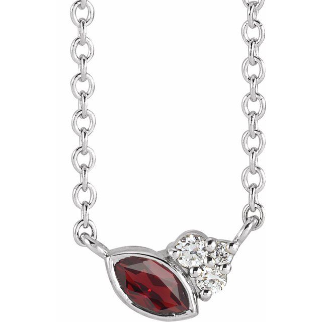 14K Gold Alexandrite and Diamond Necklace - Options Available