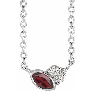 14K Gold Alexandrite and Diamond Necklace - Options Available