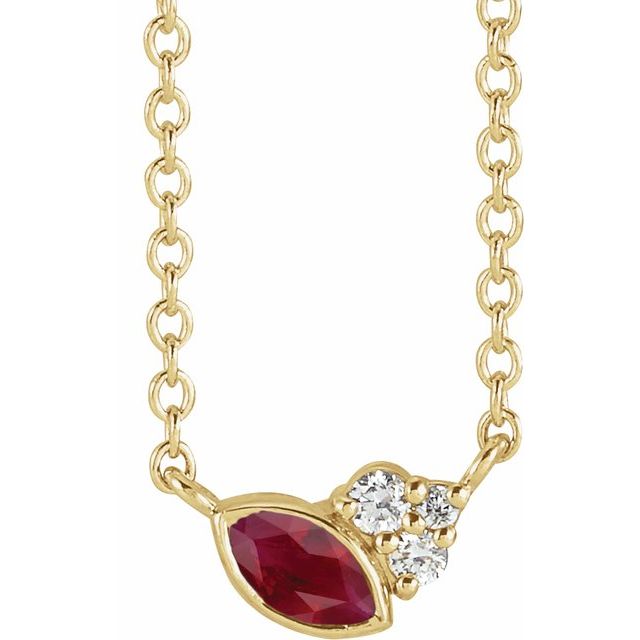 14K Gold Alexandrite and Diamond Necklace - Options Available