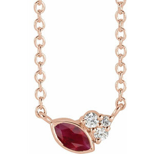 14K Gold Alexandrite and Diamond Necklace - Options Available