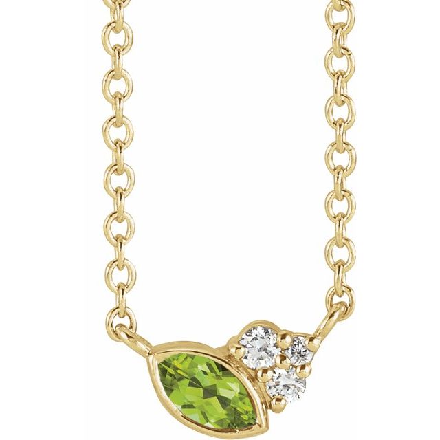 14K Gold Alexandrite and Diamond Necklace - Options Available