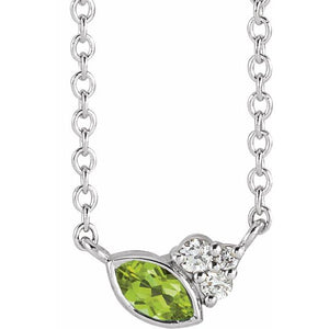 14K Gold Alexandrite and Diamond Necklace - Options Available