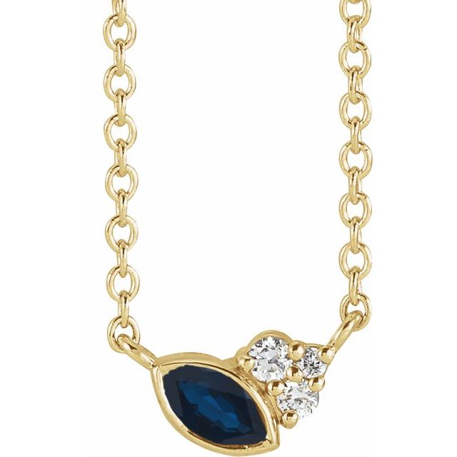 14K Gold Alexandrite and Diamond Necklace - Options Available