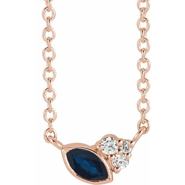 14K Gold Alexandrite and Diamond Necklace - Options Available