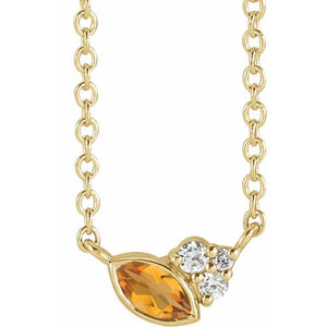 14K Gold Alexandrite and Diamond Necklace - Options Available