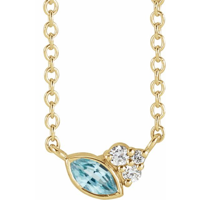 14K Gold Alexandrite and Diamond Necklace - Options Available
