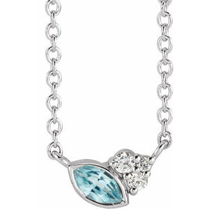 14K Gold Alexandrite and Diamond Necklace - Options Available