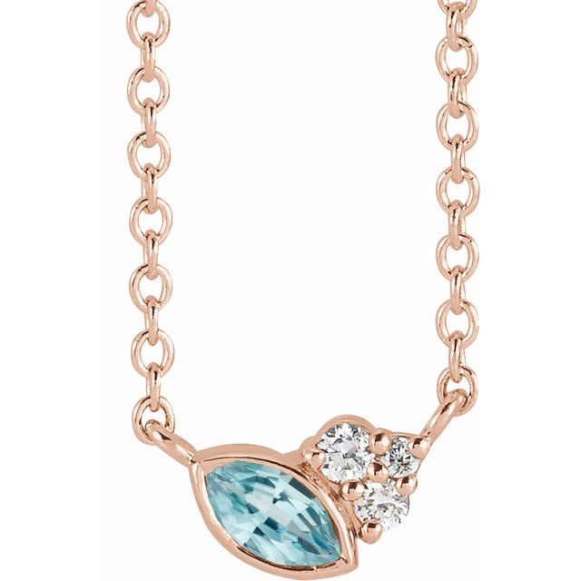 14K Gold Alexandrite and Diamond Necklace - Options Available