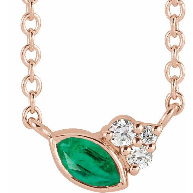 14K Gold Alexandrite and Diamond Necklace - Options Available