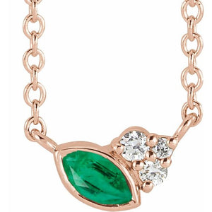 14K Gold Alexandrite and Diamond Necklace - Options Available
