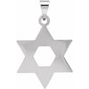 14K Yellow Gold Star of David Pendant, 32x26 mm - Elegant Symbolism