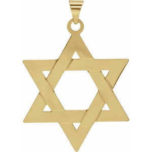 14K Gold Star Of David Pendant
