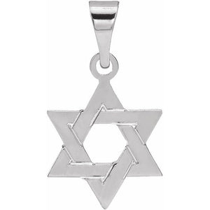14K Gold Star Of David Pendant