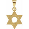 14K Yellow Gold Star of David Pendant, 32x26 mm - Elegant Symbolism