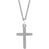 14K Yellow Gold, 20x10.4 mm Polished Cross Necklace