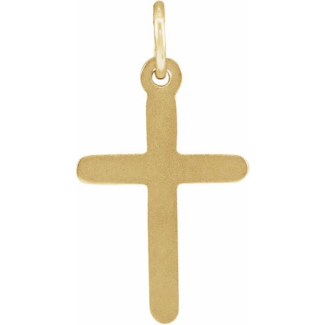 14K Yellow Gold Cross Pendant - Timeless Design 20x10.4 mm