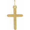 14K Yellow Gold Cross Pendant - Timeless Design 20x10.4 mm