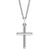 14K Yellow Gold, 20x10.4 mm Polished Cross Necklace