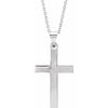 14K Rose Gold 15.23x7.38 mm Cross Necklace - Elegant Polished Design