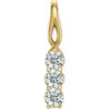 14K Yellow 3/4 CTW Natural Diamond Three-Stone Pendant