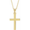 14K Rose Gold 15.23x7.38 mm Cross Necklace - Elegant Polished Design