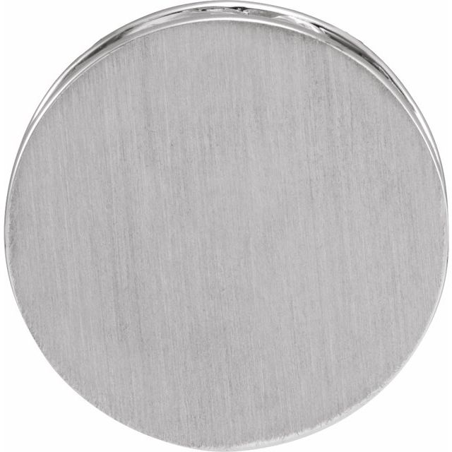 14K Gold Engravable Disc Slide Pendant