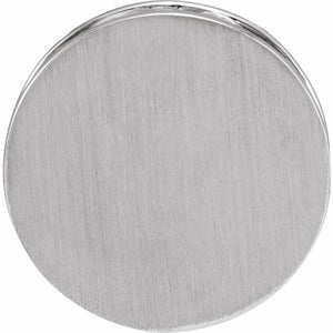 14K Gold Engravable Disc Slide Pendant