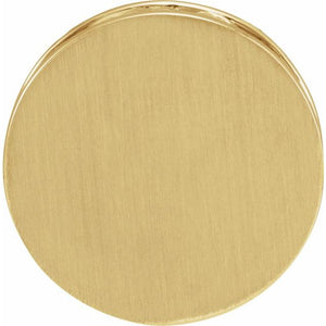 14K Gold Engravable Disc Slide Pendant