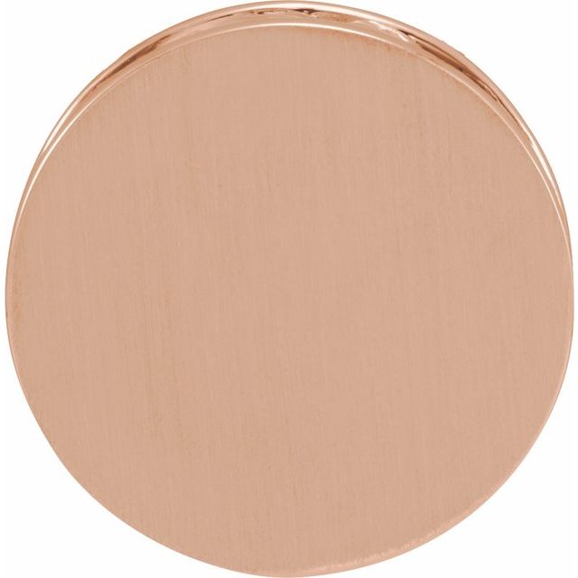 14K Gold Engravable Disc Slide Pendant