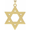 Silver 32x26 mm Star of David Pendant - Polished Design