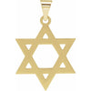 14K Yellow Gold Star of David Pendant, 32x26 mm - Elegant Symbolism