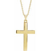 14K Rose Gold 15.23x7.38 mm Cross Necklace - Elegant Polished Design