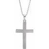 14K Rose Gold 15.23x7.38 mm Cross Necklace - Elegant Polished Design