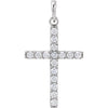 14K Yellow Gold 1/4 CTW Natural Diamond Cross Pendant