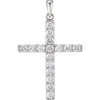 14K Yellow Gold 1/4 CTW Natural Diamond Cross Pendant