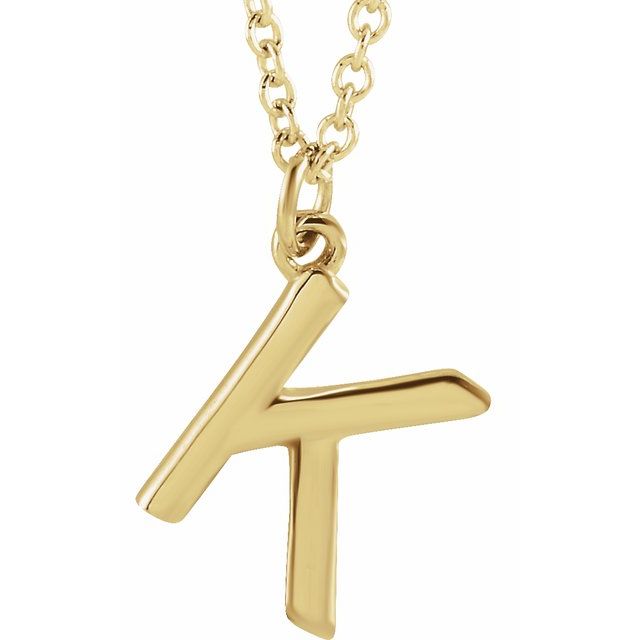 14K Gold Initial Necklace