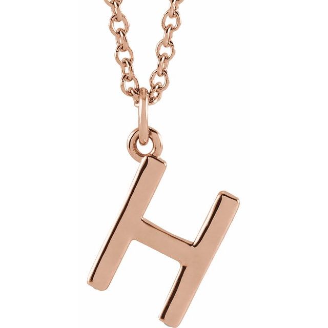 14K Gold Initial Necklace