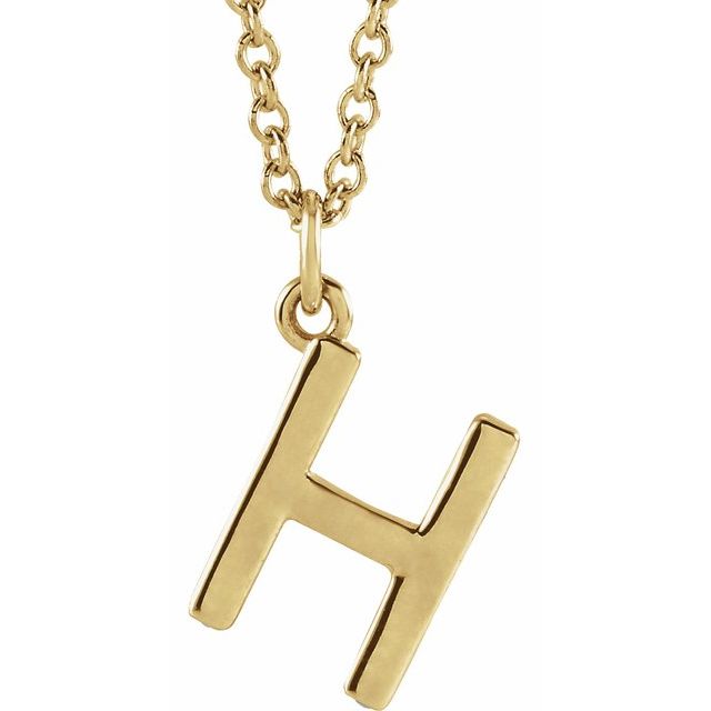 14K Gold Initial Necklace