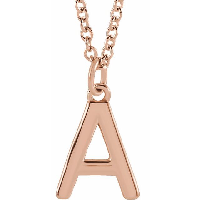 14K Gold Initial Necklace