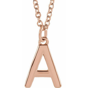 14K Gold Initial Necklace