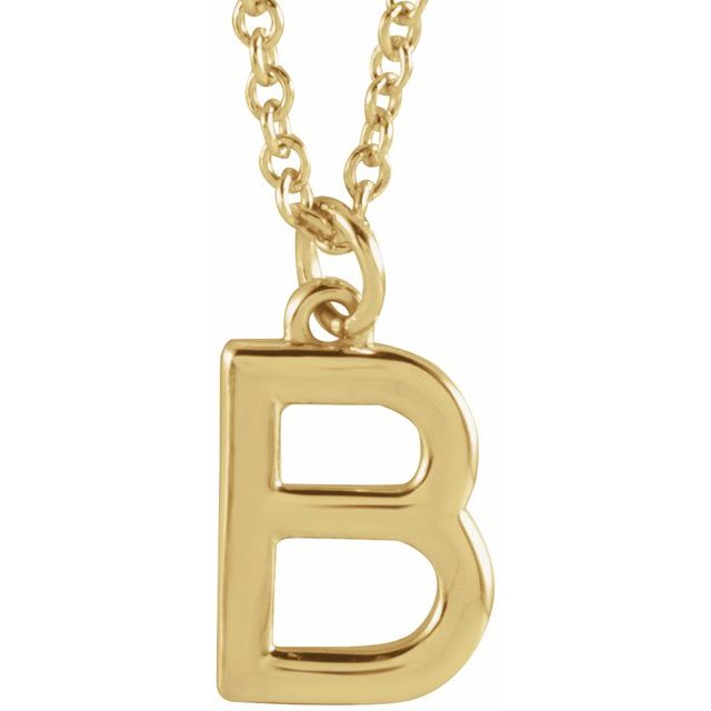 14K Gold Initial Necklace