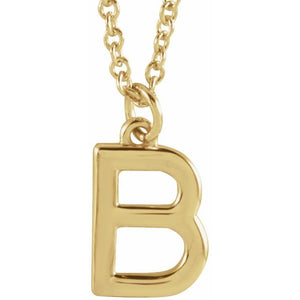 14K Gold Initial Necklace