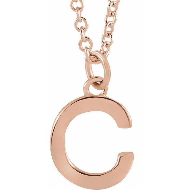 14K Gold Initial Necklace