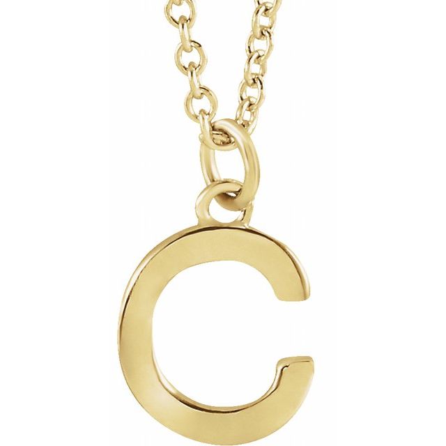 14K Gold Initial Necklace