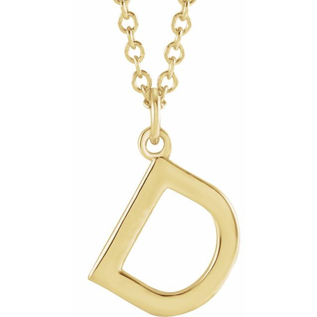 14K Gold Initial Necklace