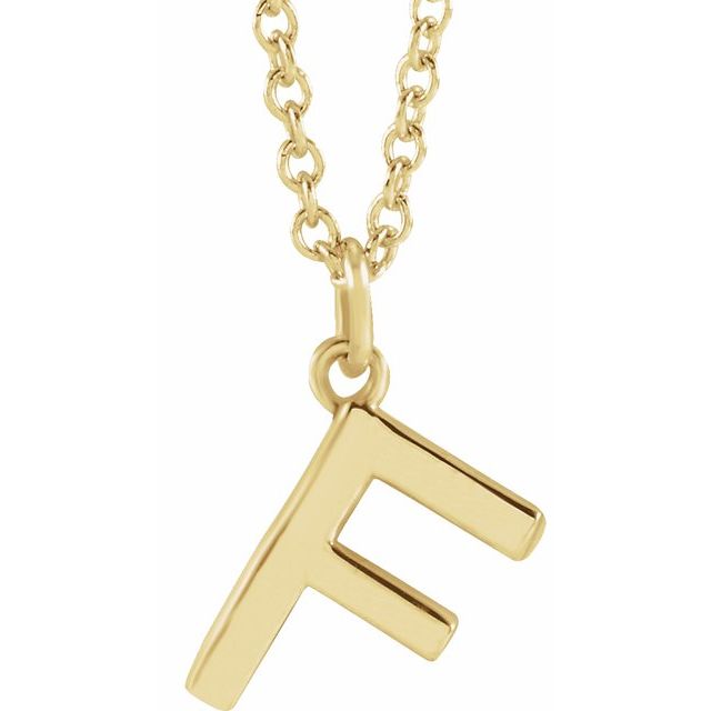 14K Gold Initial Necklace
