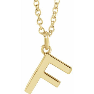 14K Gold Initial Necklace