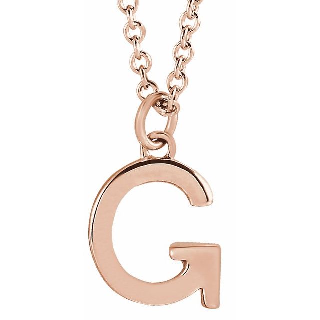 14K Gold Initial Necklace